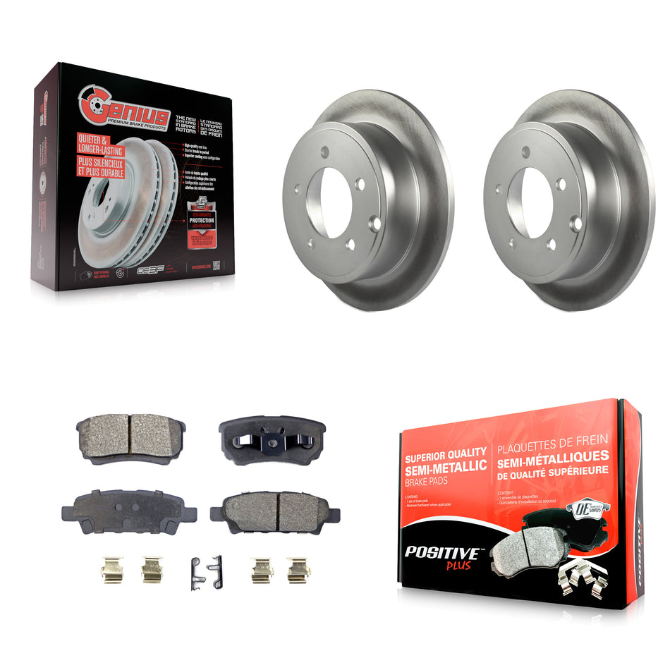 Rear Coated Disc Brake Rotors And Semi-Metallic Pads Kit For Jeep Dodge Patriot Chrysler Compass Avenger 200 Caliber Sebring Mitsubishi Lancer KGF-101314