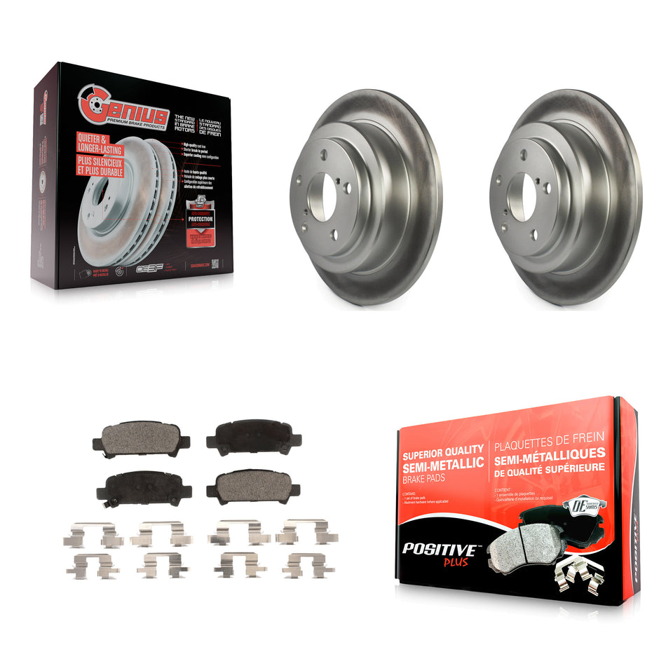 Rear Coated Disc Brake Rotors And Semi-Metallic Pads Kit For Subaru Forester Impreza KGF-101337