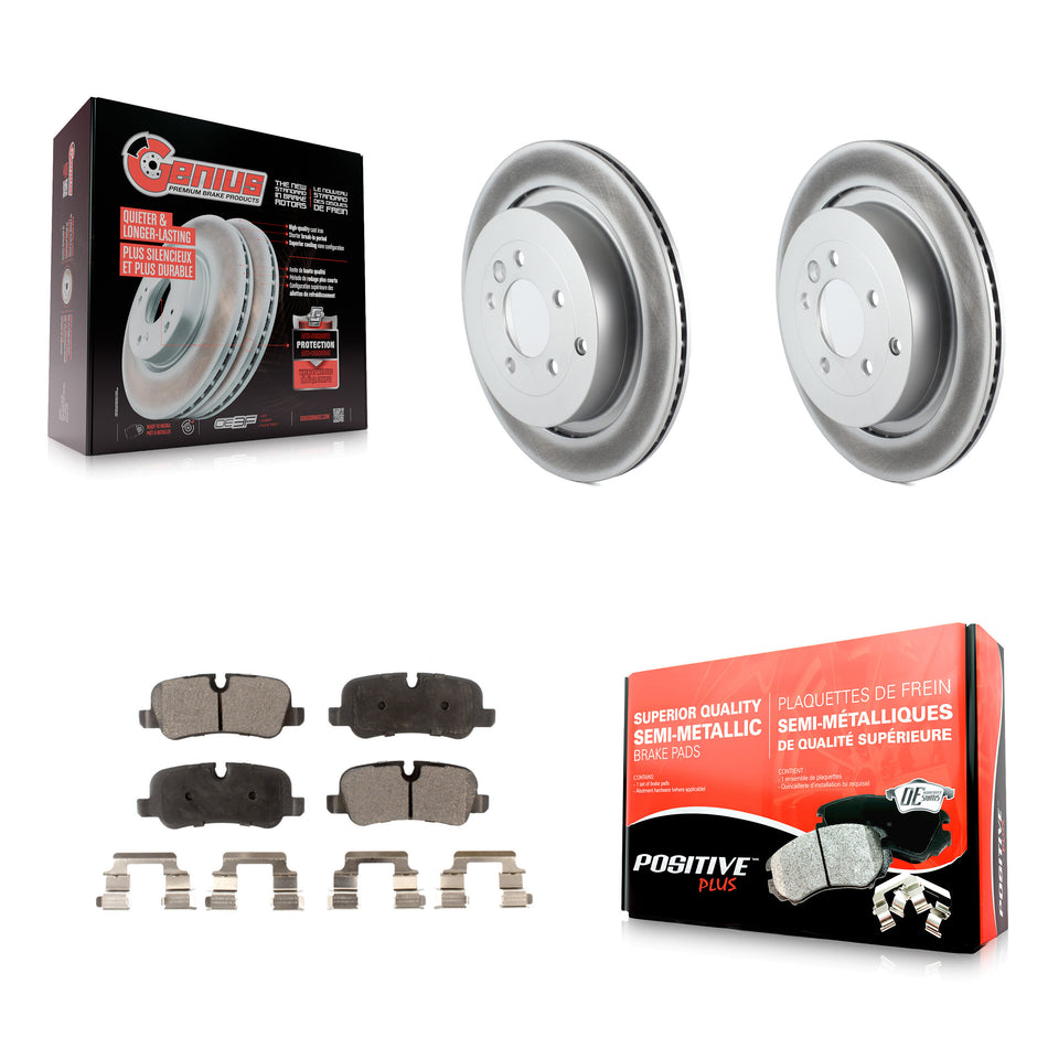 Rear Coated Disc Brake Rotors And Semi-Metallic Pads Kit For Land Rover Range Sport LR4 LR3 KGF-101413