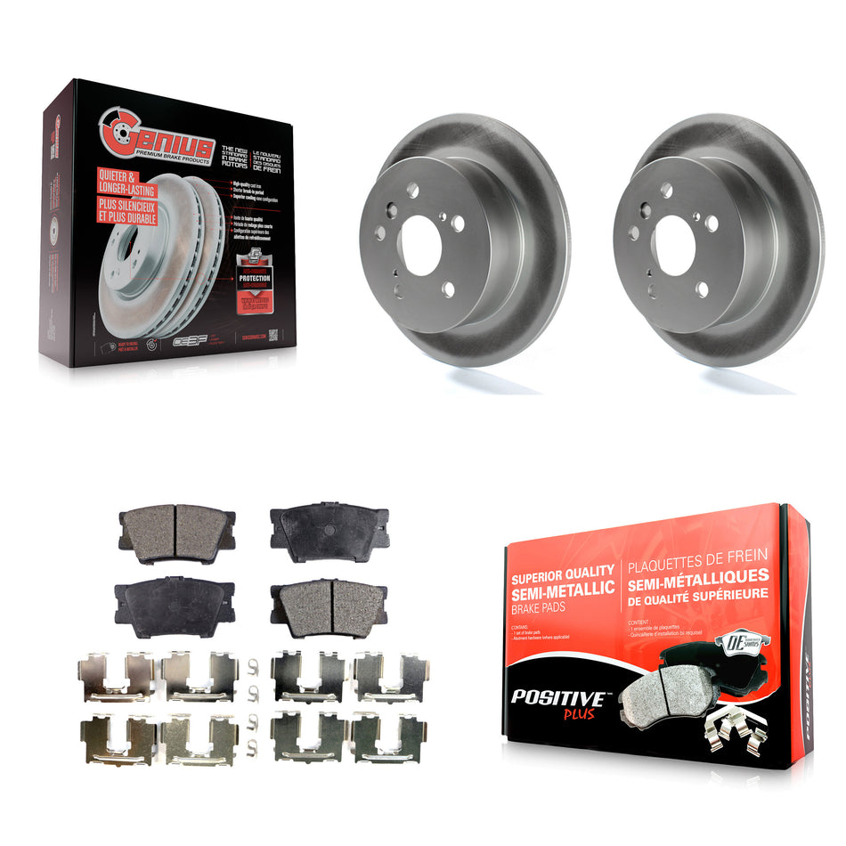 Rear Coated Disc Brake Rotors And Semi-Metallic Pads Kit For Toyota Camry Lexus ES350 Avalon KGF-101439