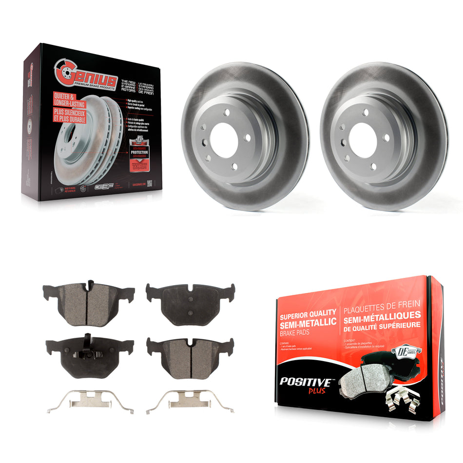 Rear Coated Disc Brake Rotors And Semi-Metallic Pads Kit For BMW 335i X1 xDrive 330i 335xi 335d 330xi 335is KGF-101446