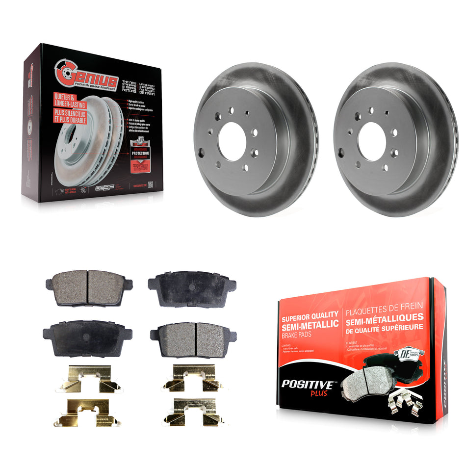Rear Coated Disc Brake Rotors And Semi-Metallic Pads Kit For Ford Edge Mazda CX-7 Lincoln MKX KGF-101456