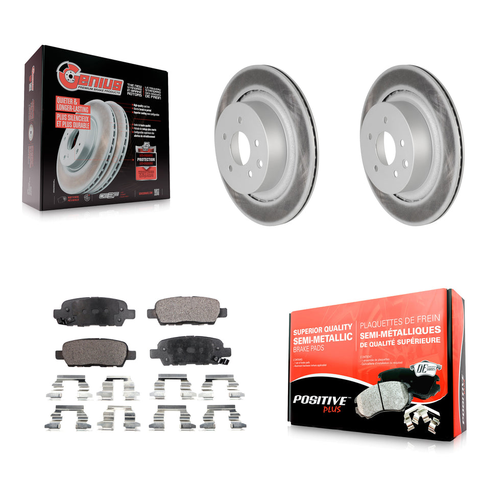 Rear Coated Disc Brake Rotors And Semi-Metallic Pads Kit For Infiniti G37 G35 Q60 INFINITI KGF-101460