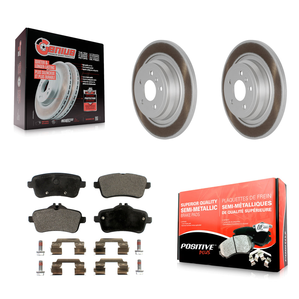 Rear Coated Disc Brake Rotors And Semi-Metallic Pads Kit For Mercedes-Benz ML350 GLE350 ML250 GLE300d KGF-101539