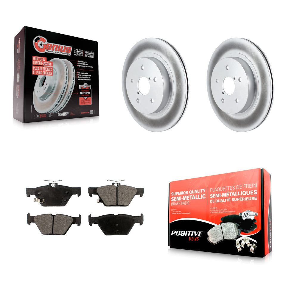Rear Coated Disc Brake Rotors And Semi-Metallic Pads Kit For Subaru Outback Legacy WRX KGF-101562