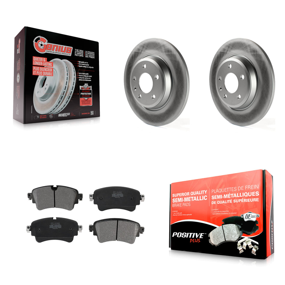 Rear Coated Disc Brake Rotors And Semi-Metallic Pads Kit For Audi A4 Quattro KGF-101771