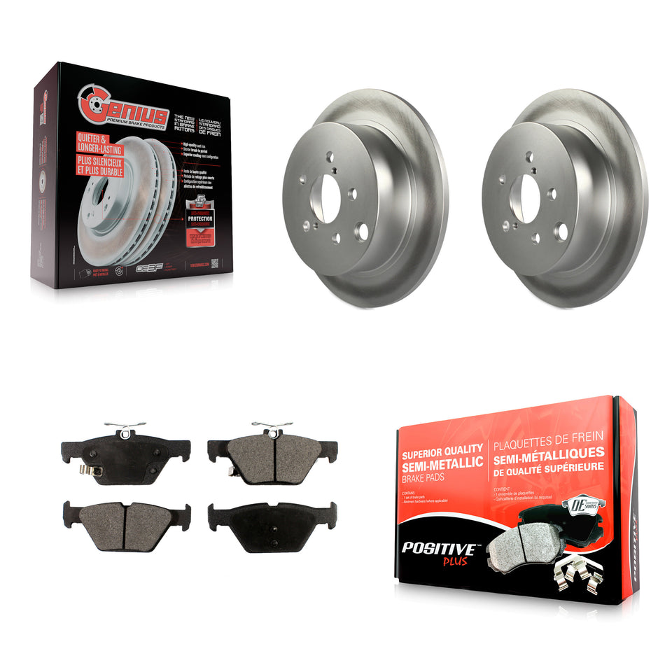 Rear Coated Disc Brake Rotors And Semi-Metallic Pads Kit For Subaru Crosstrek KGF-101777