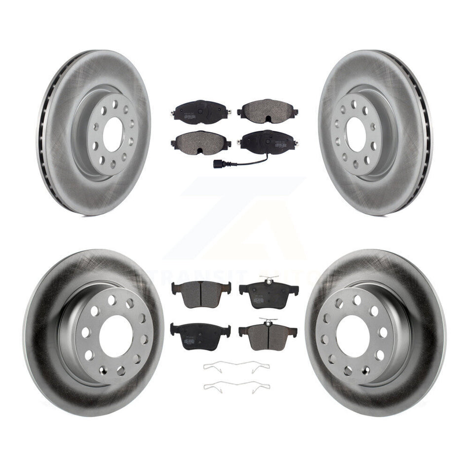 Front Rear Coated Disc Brake Rotors And Semi-Metallic Pads Kit For Audi A3 Quattro Sportback e-tron KGF-101799