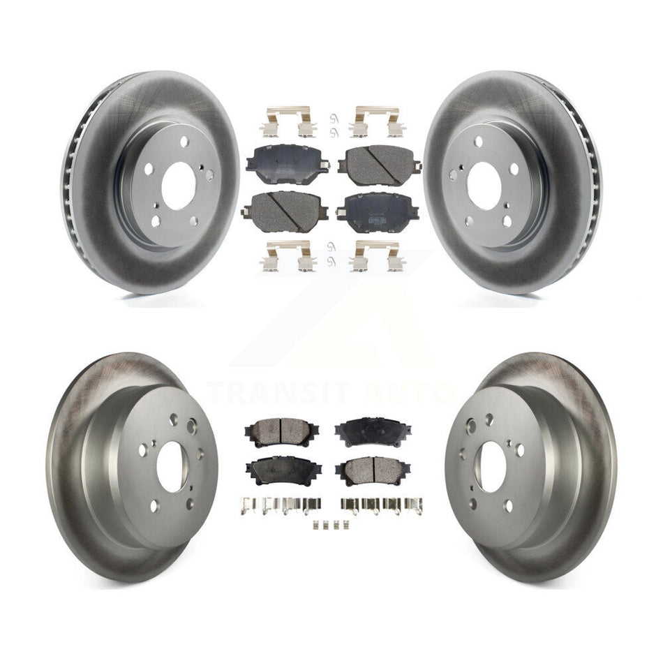 Front Rear Coated Disc Brake Rotors And Semi-Metallic Pads Kit For Lexus IS250 KGF-101806