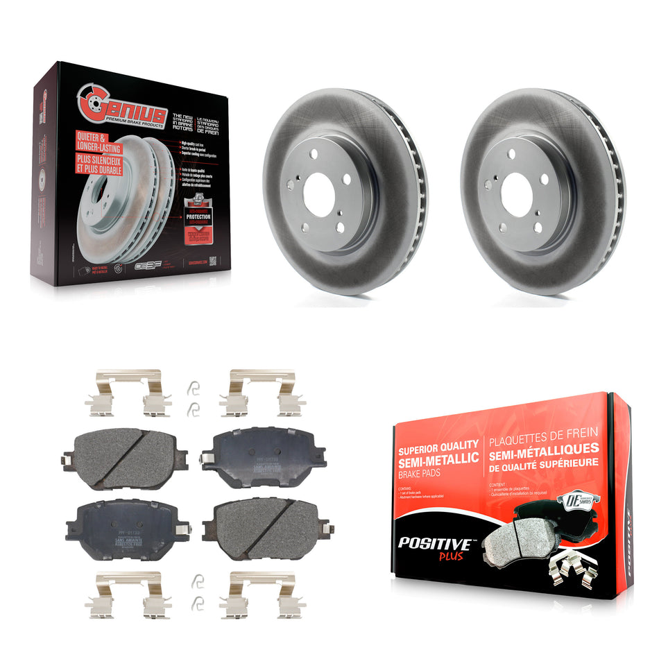 Front Coated Disc Brake Rotors And Semi-Metallic Pads Kit For Lexus IS250 KGF-101851