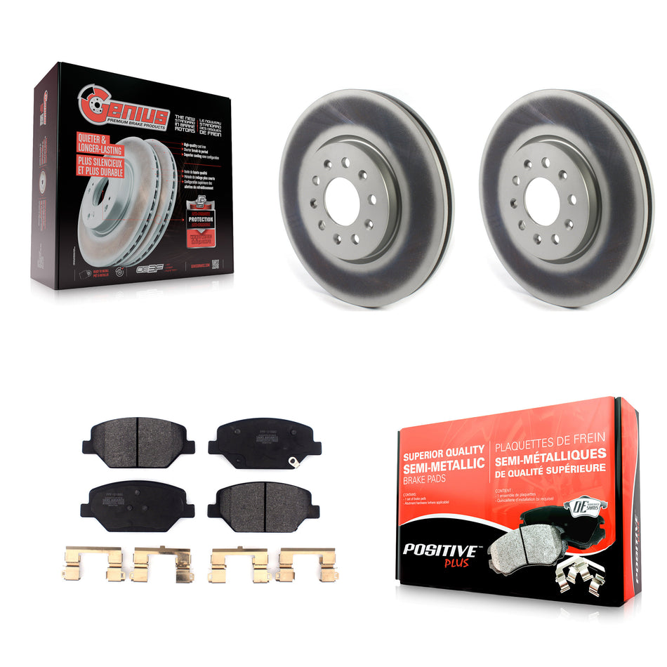 Front Coated Disc Brake Rotors And Semi-Metallic Pads Kit For Chevrolet Equinox GMC Terrain Buick Envision LaCrosse Regal Sportback TourX KGF-101886