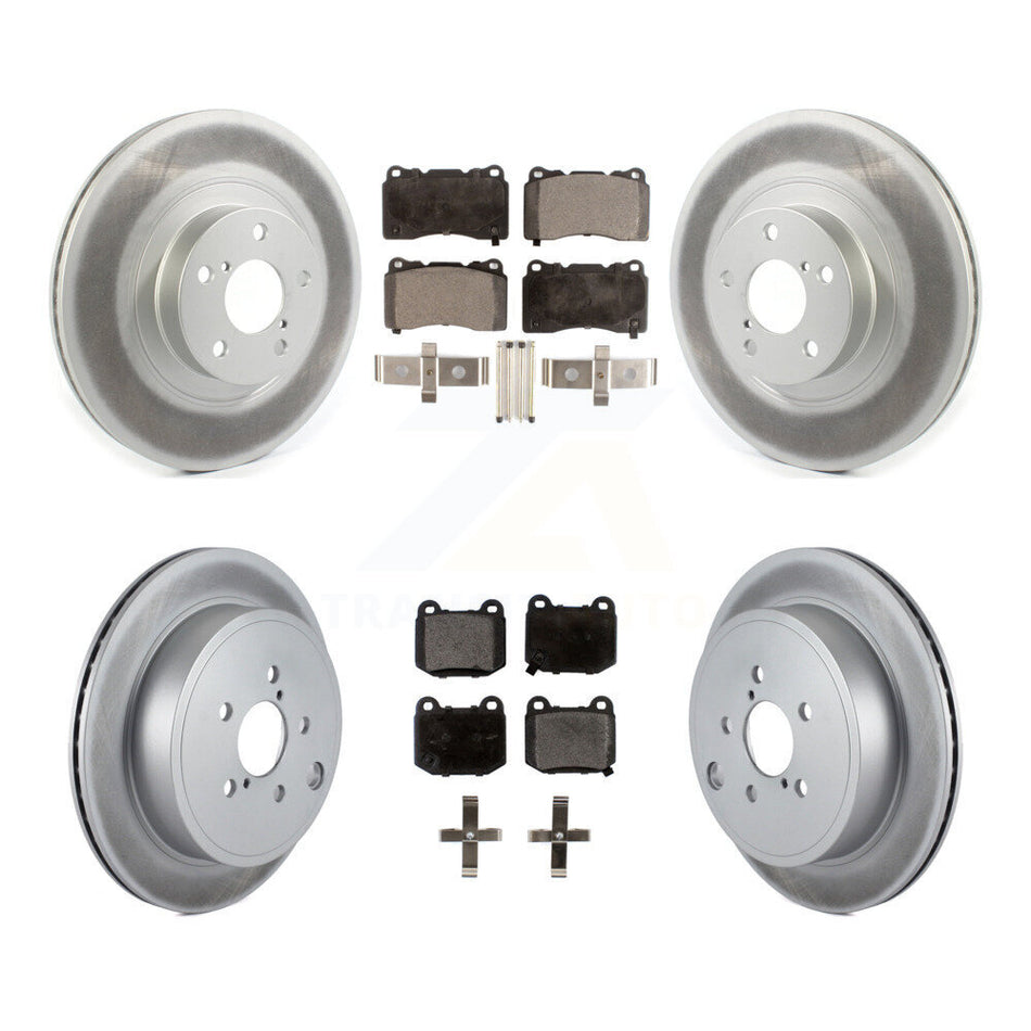 Front Rear Coat Brake Rotors Semi-Metallic Pad Kit For 2019 Toyota 86 TRD Special Edition KGF-101969