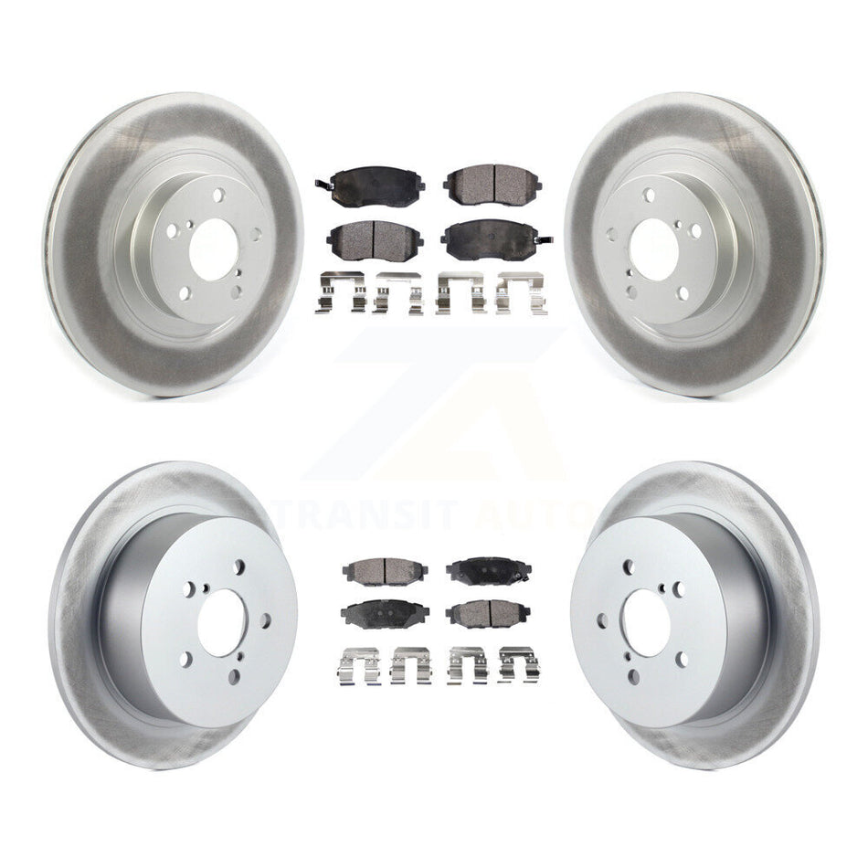 Front Rear Coated Disc Brake Rotors And Semi-Metallic Pads Kit For Subaru Outback Legacy With 292mm Diameter Rotor KGF-101975