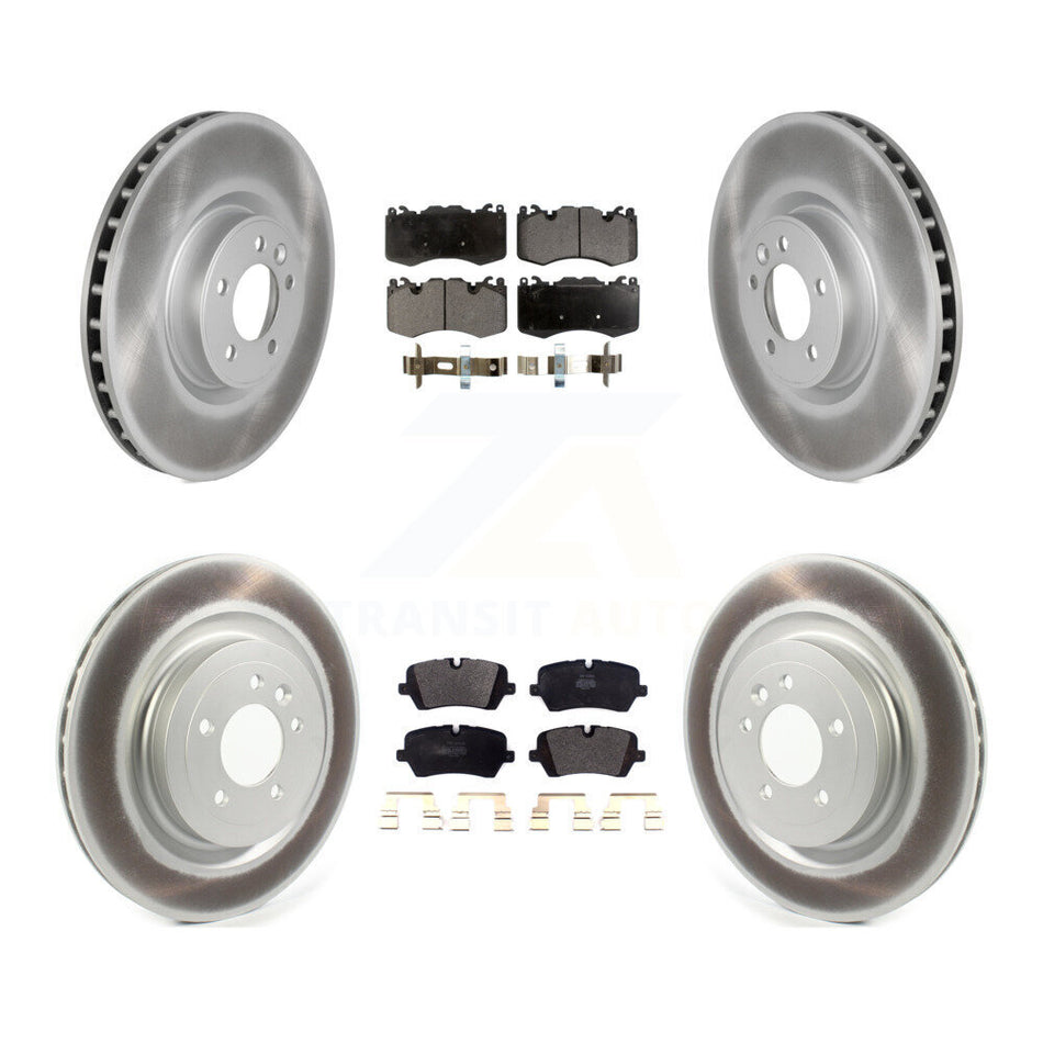 Front Rear Coated Disc Brake Rotors And Semi-Metallic Pads Kit For Land Rover Range Sport KGF-101989