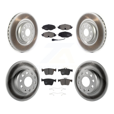 Front Rear Coated Disc Brake Rotors And Semi-Metallic Pads Kit For Audi A3 KGF-102006