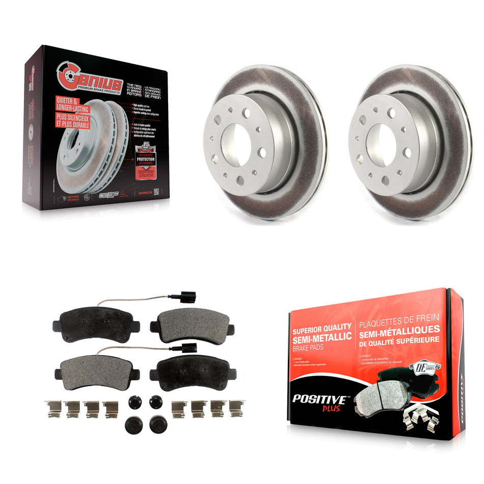 Rear Coated Disc Brake Rotors And Semi-Metallic Pads Kit For Ram ProMaster 1500 2500 3500 KGF-102057