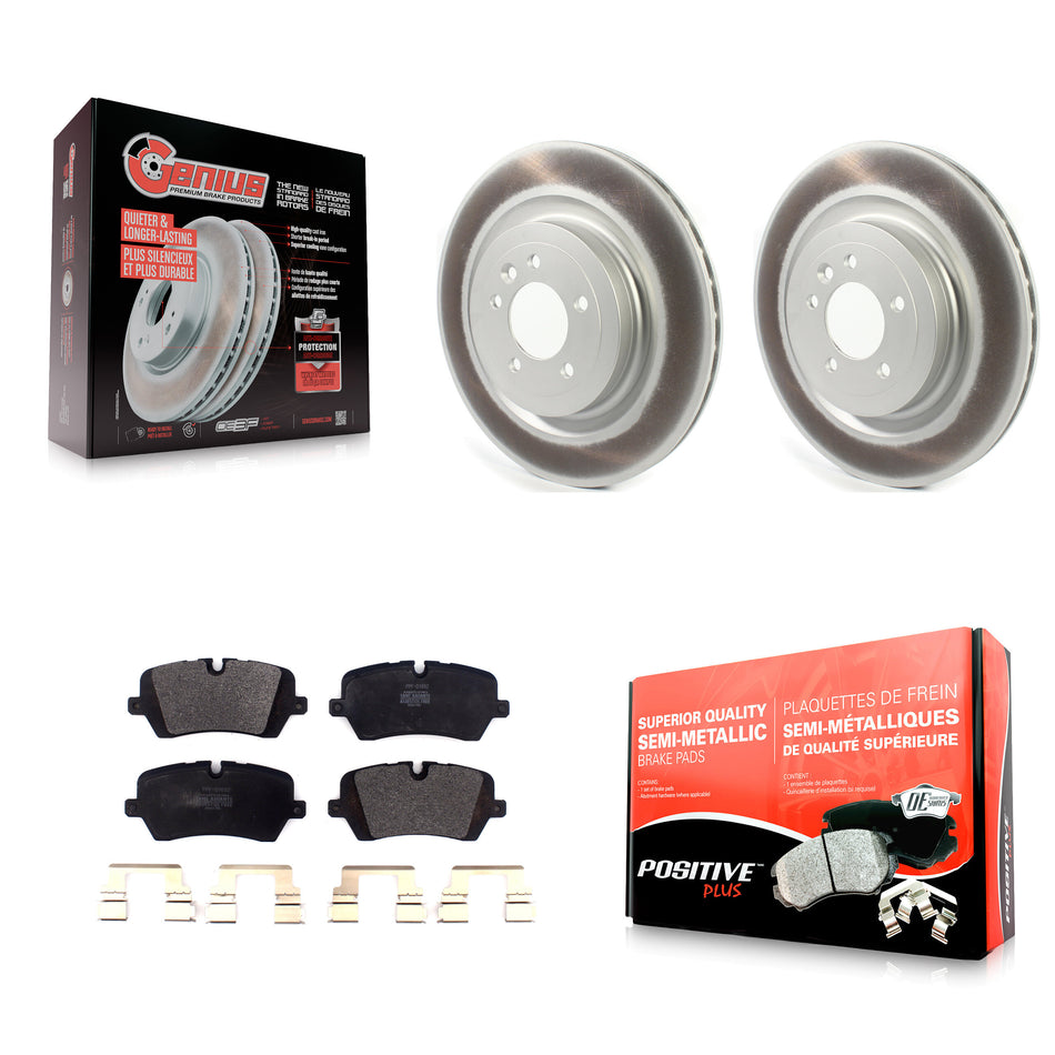 Rear Coated Disc Brake Rotors And Semi-Metallic Pads Kit For Land Rover Range Sport KGF-102069