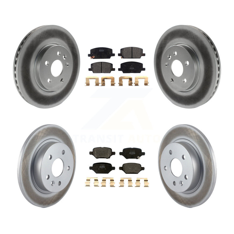 Front Rear Coated Disc Brake Rotors And Semi-Metallic Pads Kit For Chevrolet Trax Buick Encore KGF-102183