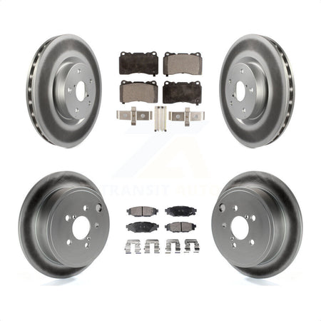 Front Rear Coat Brake Rotors Semi-Metallic Pad Kit For Subaru WRX With 15\\" Factory Wheels KGF-102201