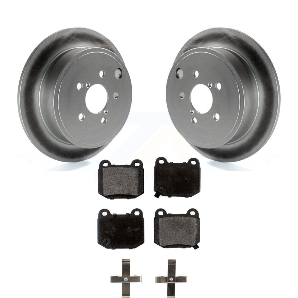 Rear Coated Brake Rotor Semi-Metallic Pad Kit For 2014 Subaru WRX With 17\\" Factory Wheels KGF-102210