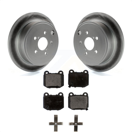 Rear Coated Brake Rotor Semi-Metallic Pad Kit For 2014 Subaru WRX With 17\\" Factory Wheels KGF-102210