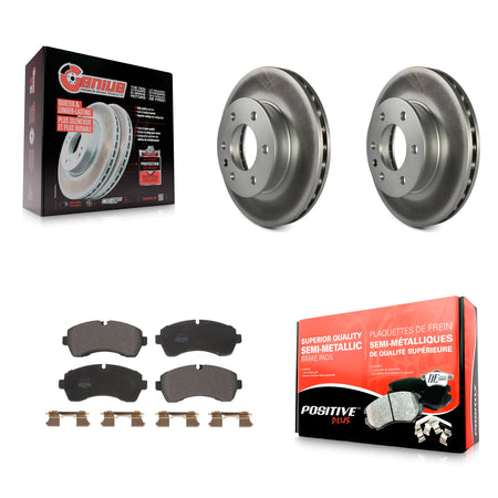 Front Coated Brake Rotor Semi-Metallic Pad Kit For Mercedes-Benz Sprinter 2500 3500 Dodge KGF-102229