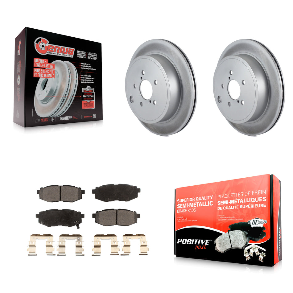 Rear Coated Disc Brake Rotors And Semi-Metallic Pads Kit For Subaru Outback Legacy Scion FR-S BRZ Toyota 86 KGF-102274