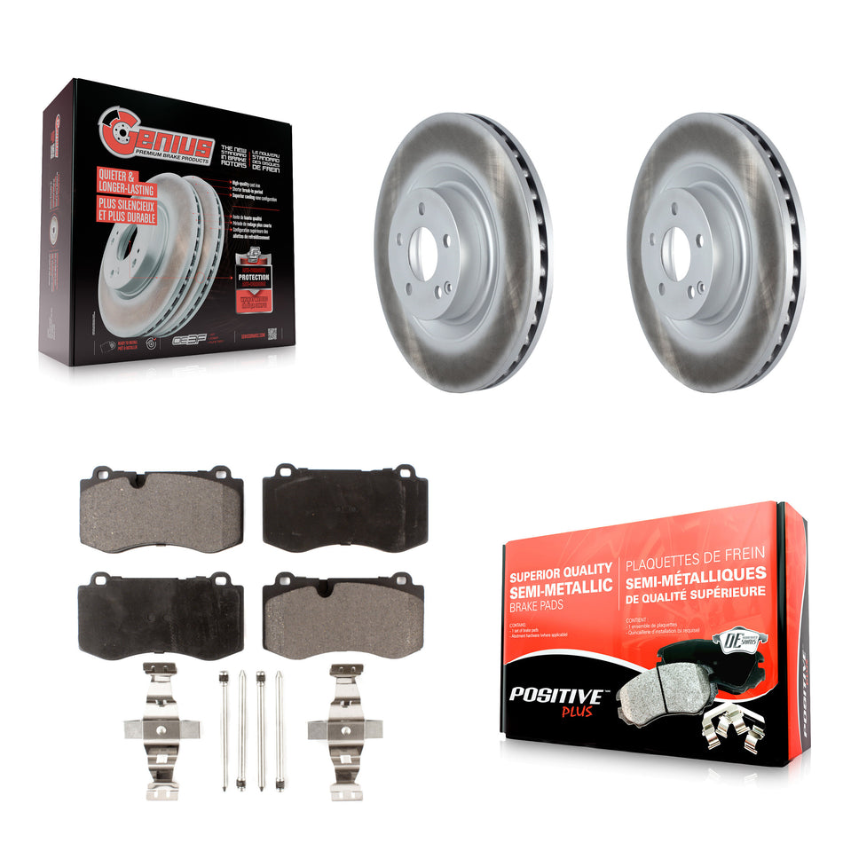 Front Coated Disc Brake Rotors And Semi-Metallic Pads Kit For Mercedes-Benz S550 SL550 CL550 S600 S400 S350 CL600 S450 KGF-102305