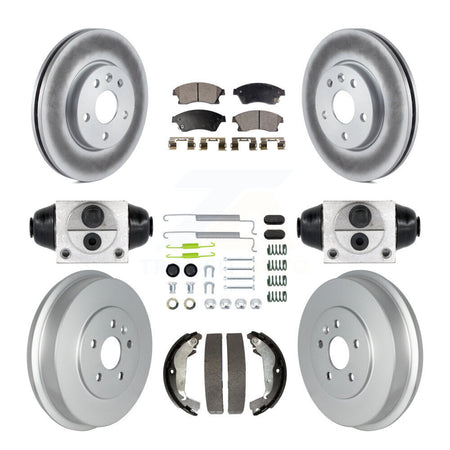 Front Rear Coat Brake Rotors Semi-Metallic Pad Drum Kit (9Pc) For Chevrolet Cruze Limited KGF-102345