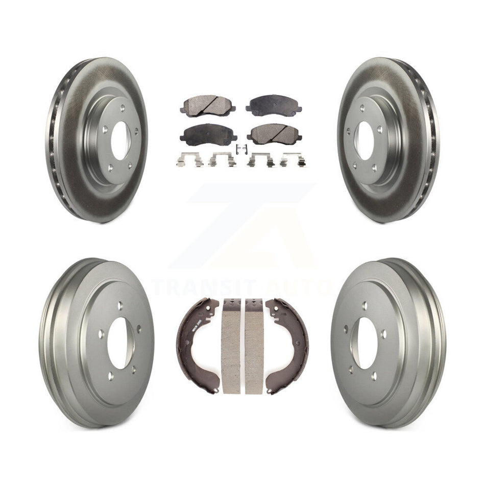Front Rear Coated Disc Brake Rotors Semi-Metallic Pads And Drum Kit For Jeep Patriot Compass Dodge Caliber Chrysler Sebring Avenger KGF-102400