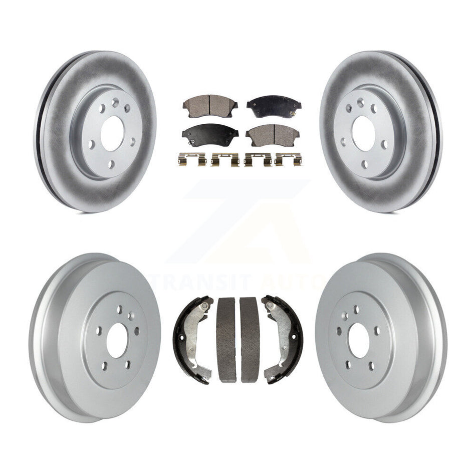 Front Rear Coated Disc Brake Rotors Semi-Metallic Pads And Drum Kit For Chevrolet Cruze Limited KGF-102401