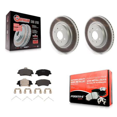 Front Coated Disc Brake Rotors And Semi-Metallic Pads Kit For Kia Rio Hyundai Accent KGF-102421
