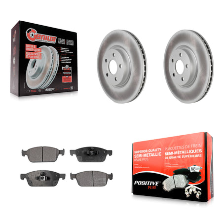 Front Coated Disc Brake Rotors And Semi-Metallic Pads Kit For Ford Transit Connect KGF-102443
