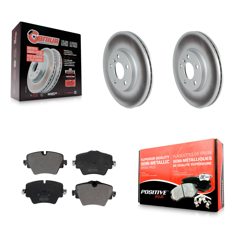 Front Coated Disc Brake Rotors And Semi-Metallic Pads Kit For Mini Cooper Countryman Clubman KGF-102445