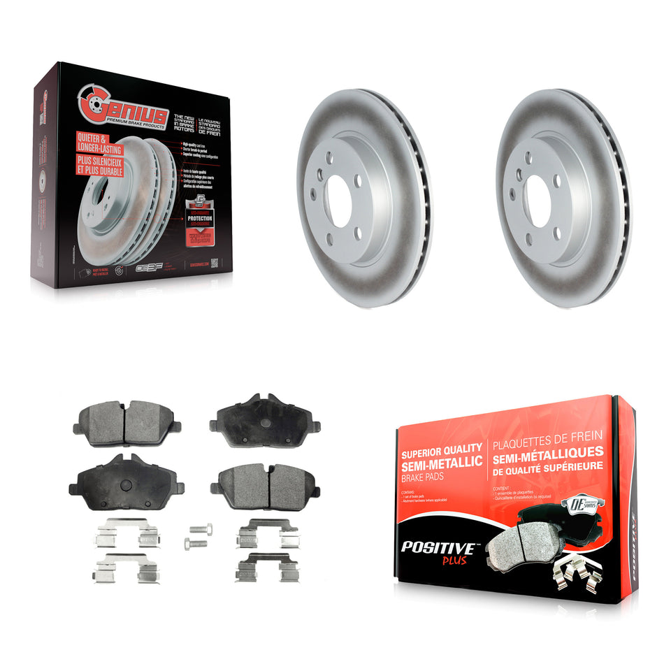 Front Coated Disc Brake Rotors And Semi-Metallic Pads Kit For BMW i3 i3s KGF-102451