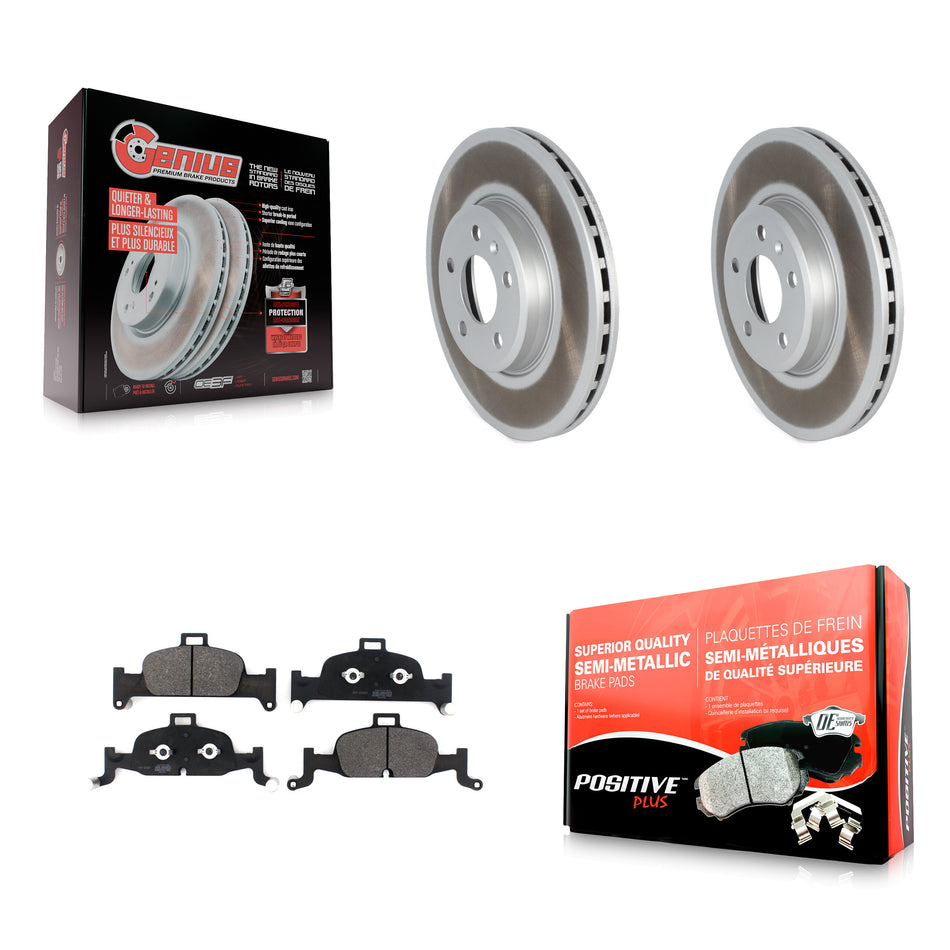 Front Coated Disc Brake Rotors And Semi-Metallic Pads Kit For Audi A4 Quattro A5 Sportback KGF-102457