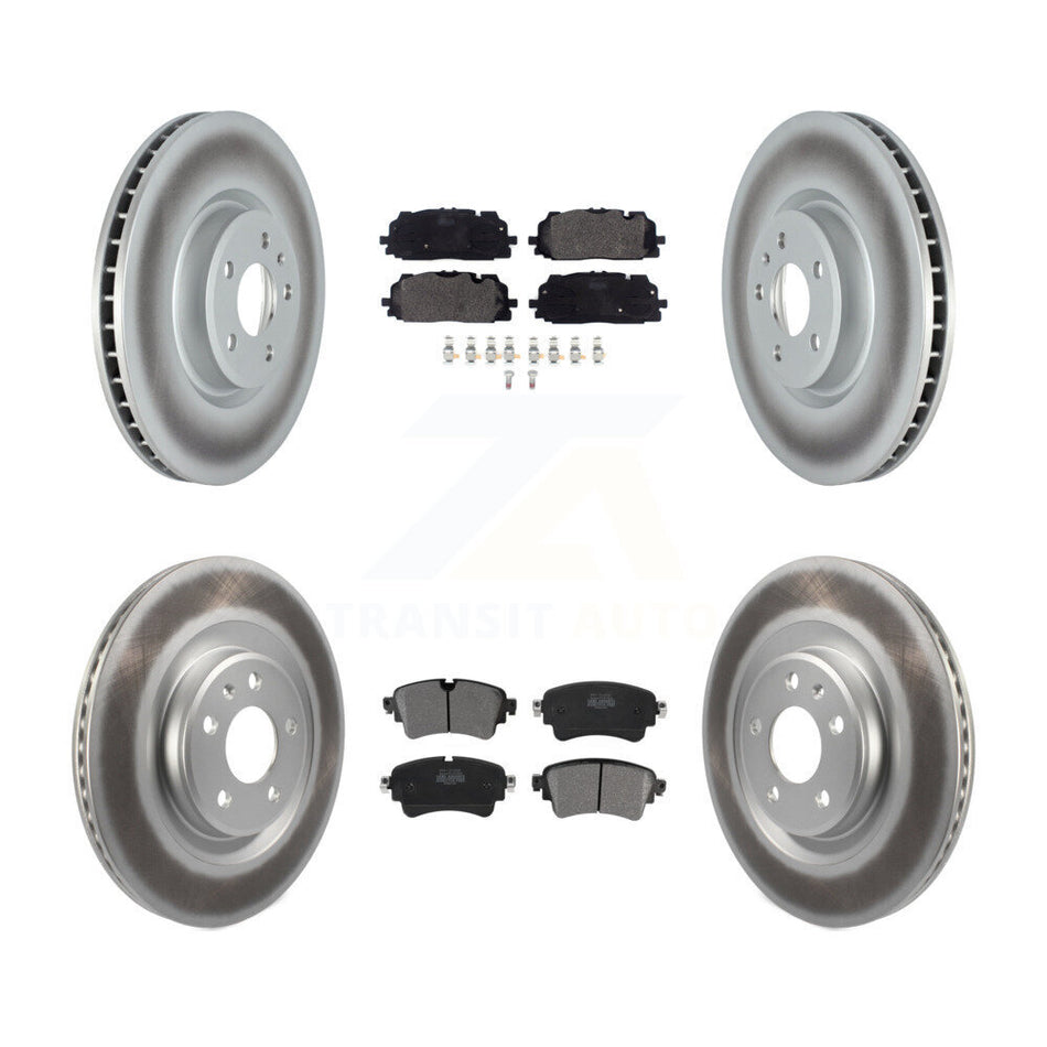 Front Rear Coated Disc Brake Rotors And Semi-Metallic Pads Kit For Audi S5 S4 Sportback KGF-102504