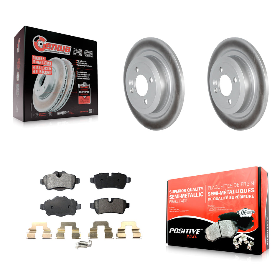Rear Coated Disc Brake Rotors And Semi-Metallic Pads Kit For Mini Cooper KGF-102524