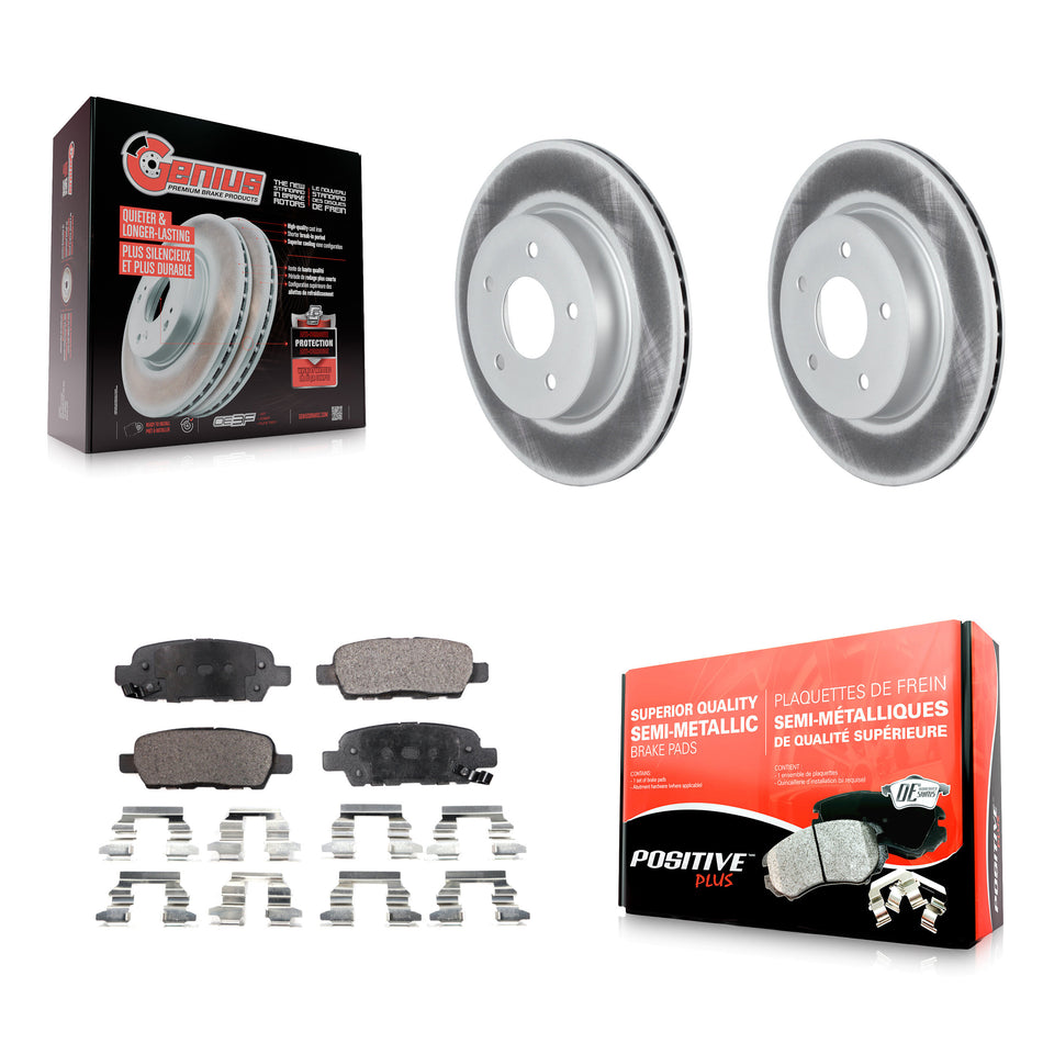 Rear Coated Disc Brake Rotors And Semi-Metallic Pads Kit For Nissan Rogue Sport LEAF Qashqai KGF-102543