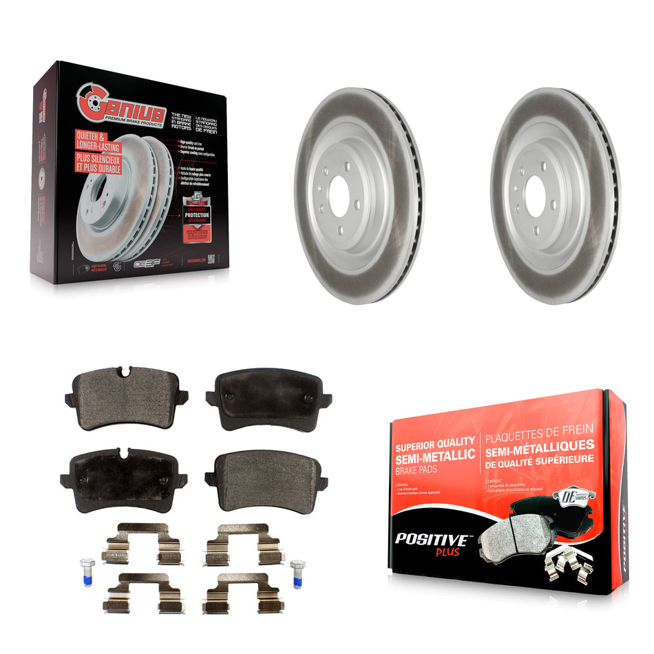 Rear Coated Disc Brake Rotors And Semi-Metallic Pads Kit For Audi A8 Quattro S6 S7 S8 KGF-102544