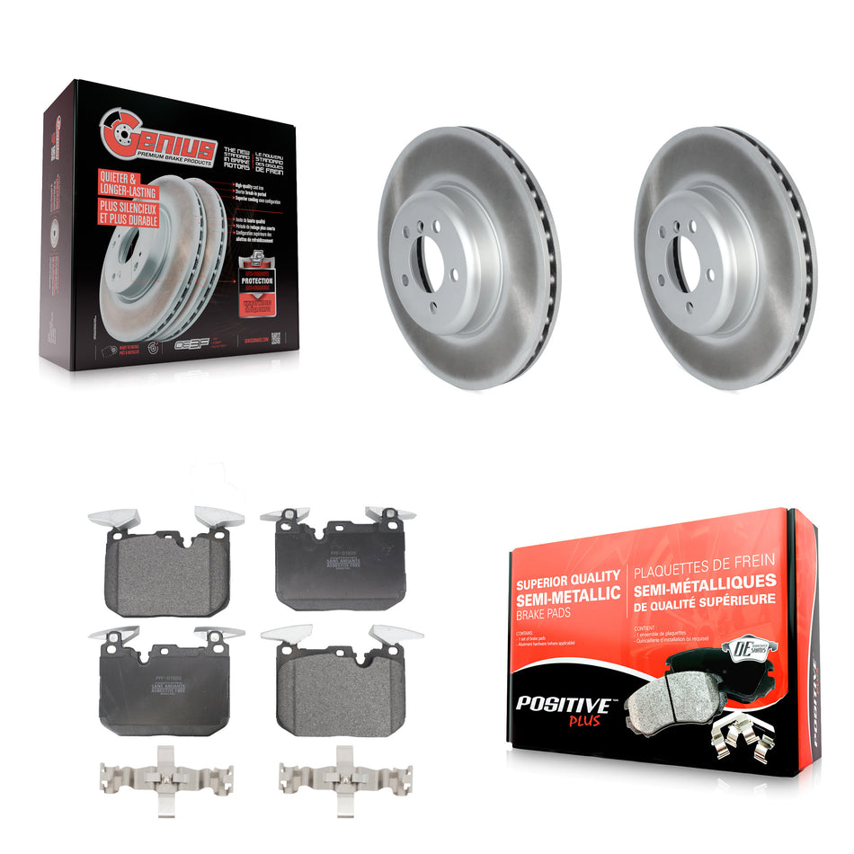 Front Coated Disc Brake Rotors And Semi-Metallic Pads Kit For BMW 335i xDrive 435i 330i 340i 230i 440i Gran Coupe GT M240i ActiveHybrid 3 KGF-102567