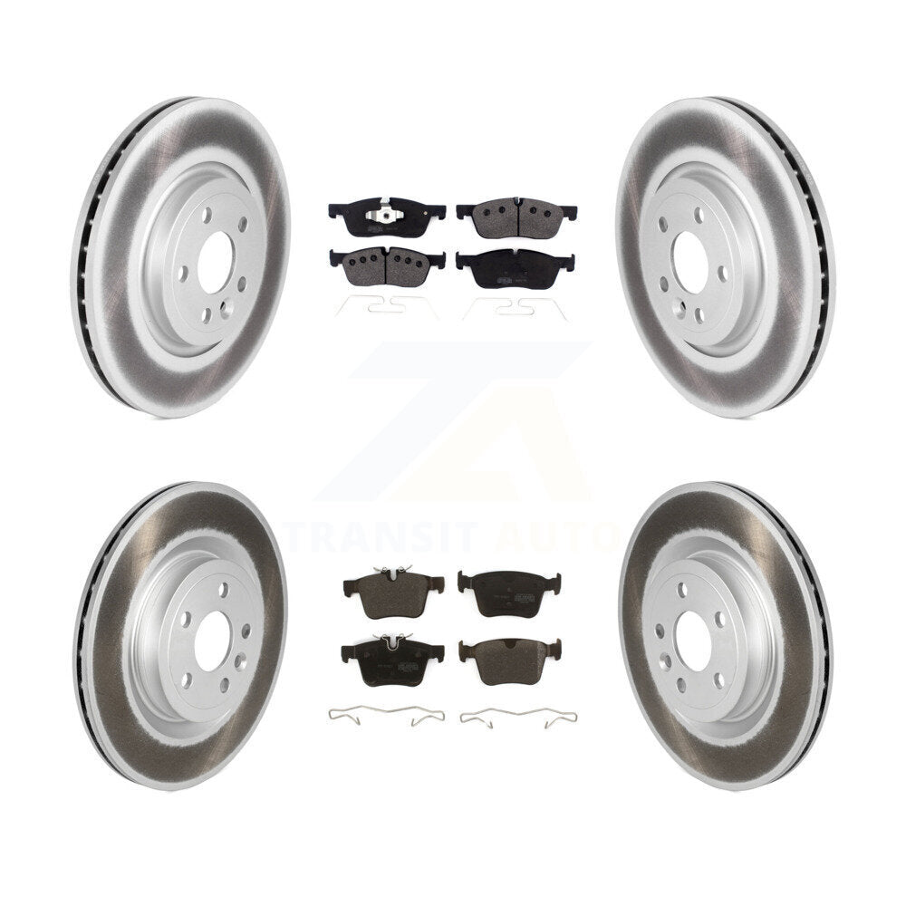 Front Rear Coated Disc Brake Rotors And Semi-Metallic Pads Kit For Jaguar F-Pace KGF-102571