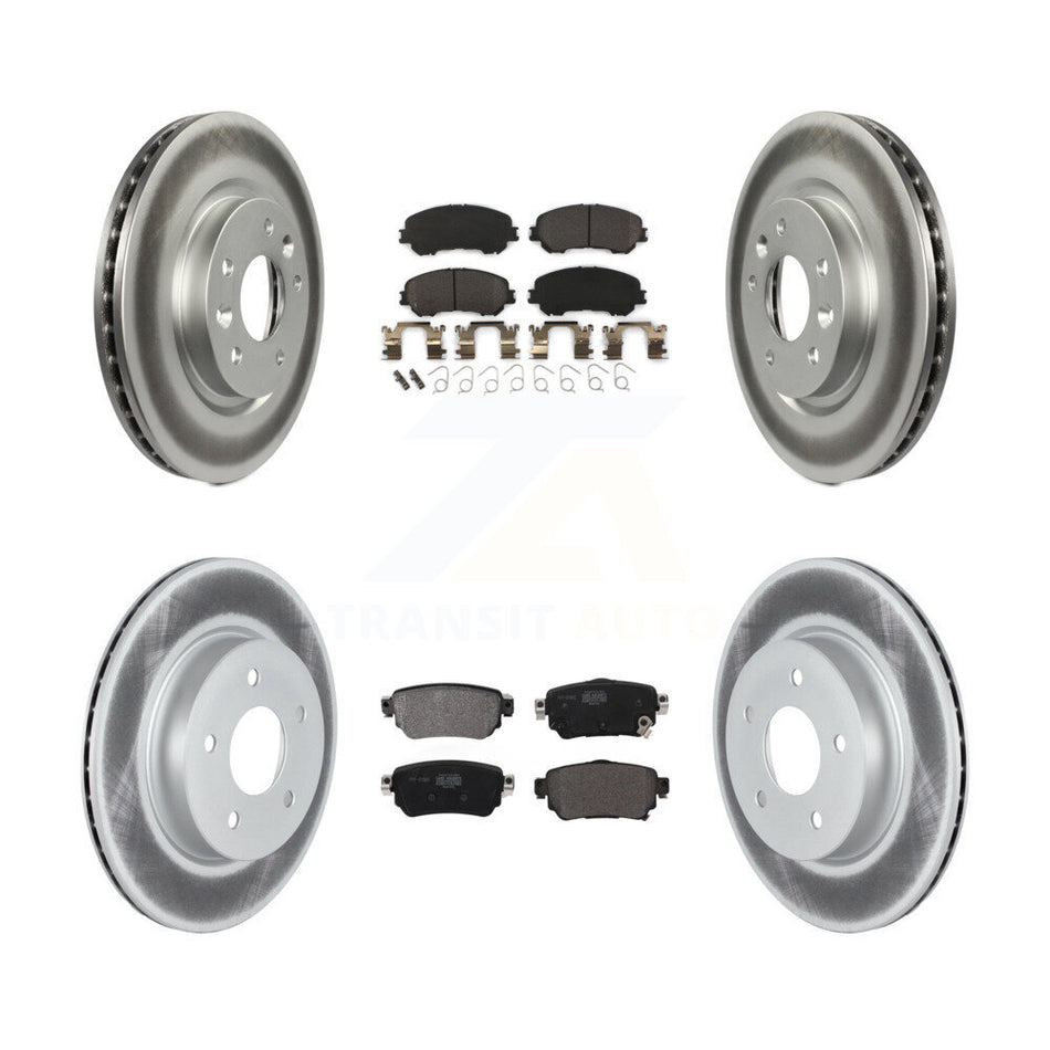 Front Rear Coated Disc Brake Rotor & Semi-Metallic Pad Kit For Nissan Rogue Sport Qashqai KGF-102635