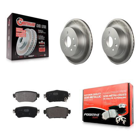 Rear Coated Disc Brake Rotors And Semi-Metallic Pads Kit For 2019 Nissan Rogue Sport S KGF-102643