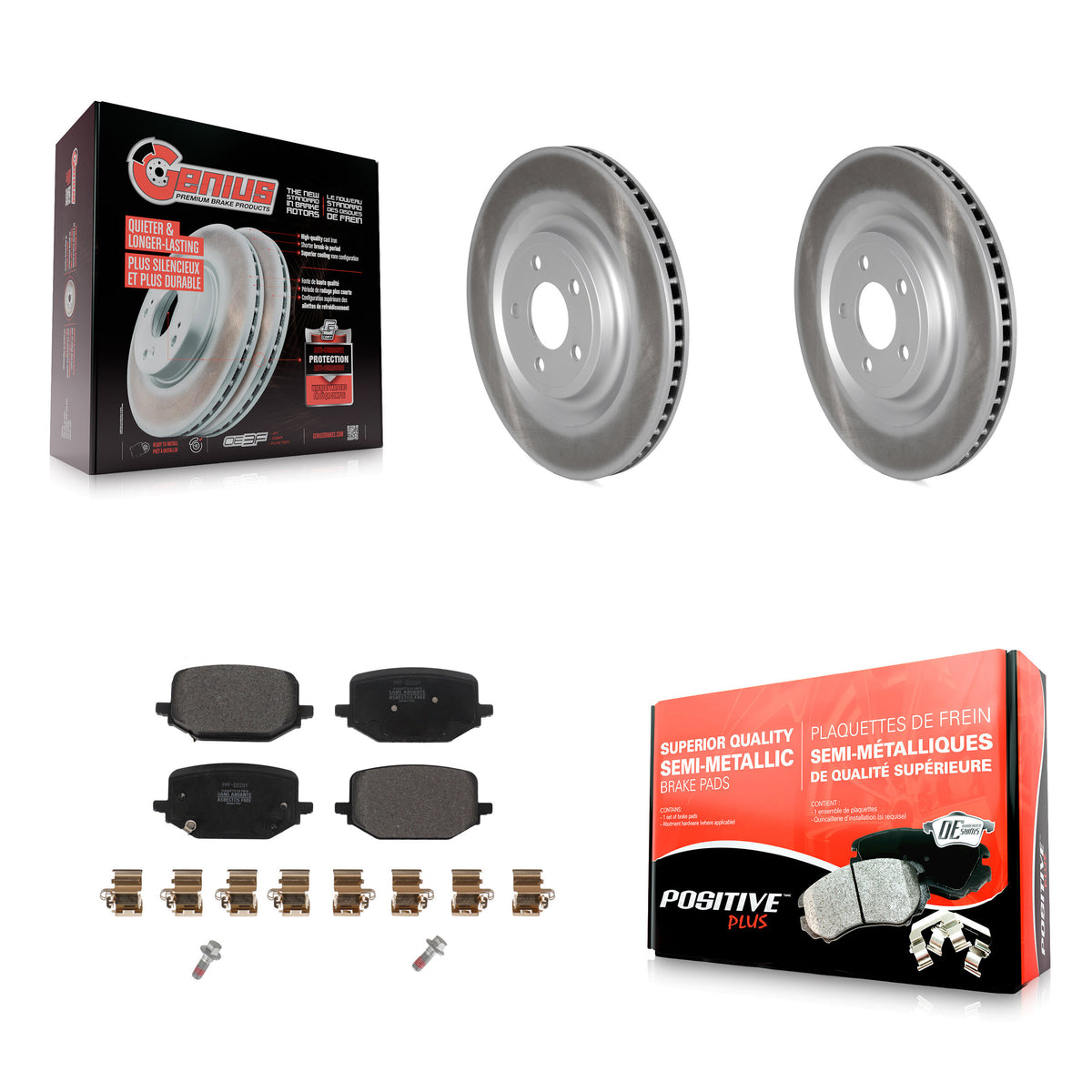Rear Coat Disc Brake Rotor Semi-Metallic Pad Kit For Ford Explorer Lincoln Aviator Police KGF-102654