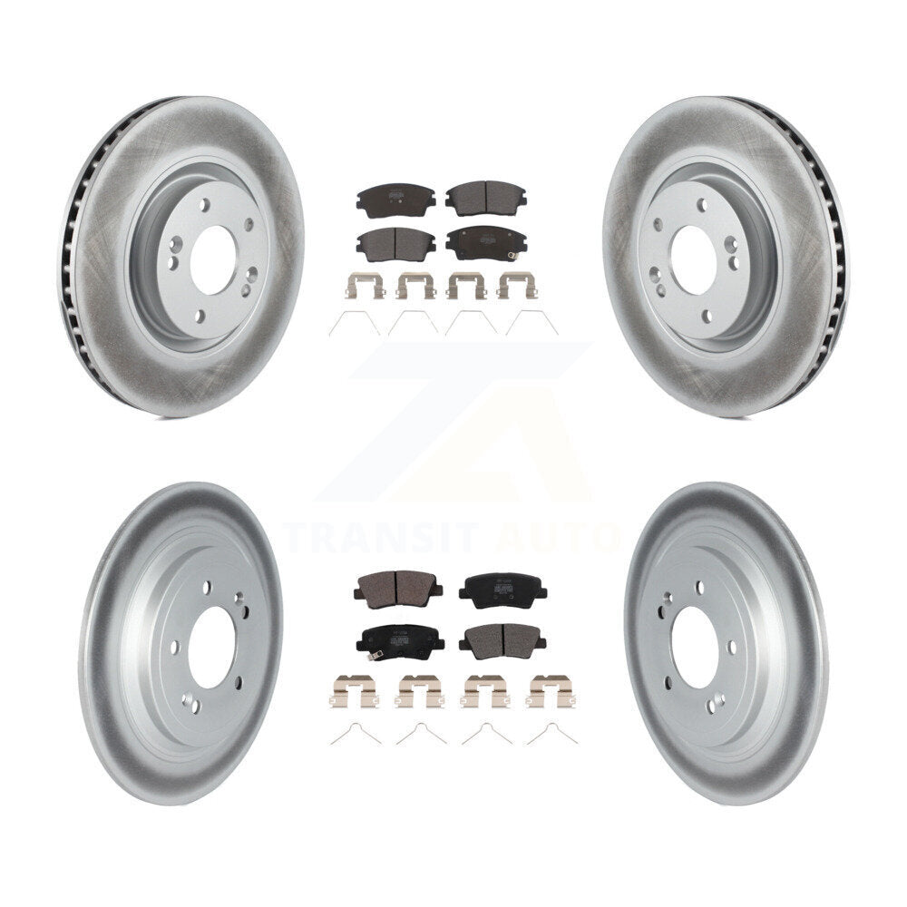 Front Rear Coat Brake Rotor Semi-Metallic Pad Kit For 2017-2022 Kia Sportage Turbocharged KGF-102669