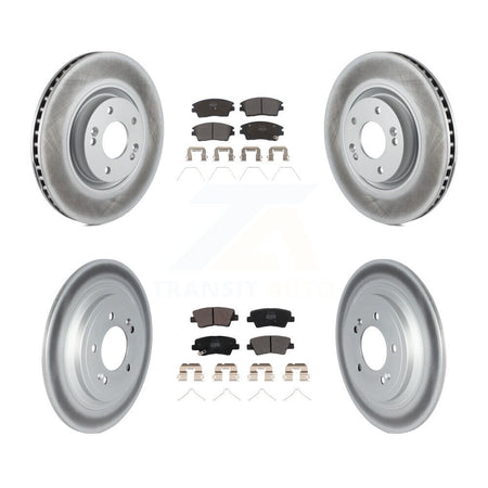 Front Rear Coat Brake Rotor Semi-Metallic Pad Kit For 2017-2022 Kia Sportage Turbocharged KGF-102669