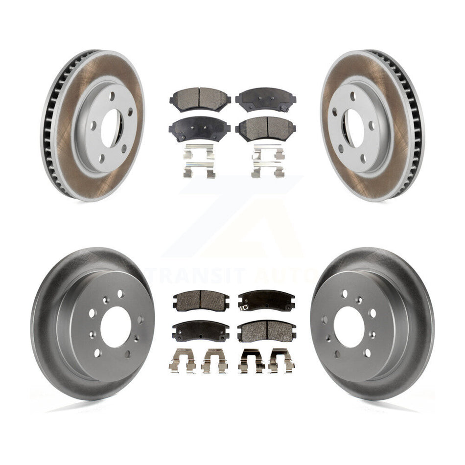 Front Rear Coated Disc Brake Rotors And Semi-Metallic Pads Kit For Buick Century Pontiac Grand Prix Chevrolet Venture Regal Oldsmobile Intrigue KGF-102703