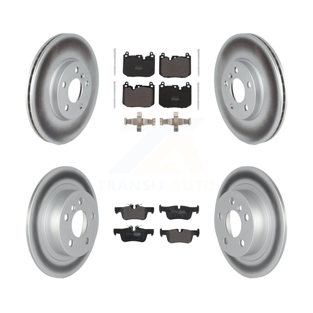 Front Rear Coated Brake Rotor & Semi-Metallic Pad Kit For 2017-2020 Mini Cooper Clubman S KGF-102730