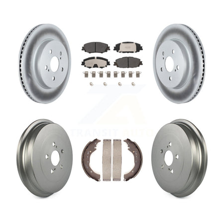 Front Rear Coat Disc Brake Rotors Semi-Metallic Pad Drum Kit For 2019 Toyota Corolla 2.0L KGF-102735